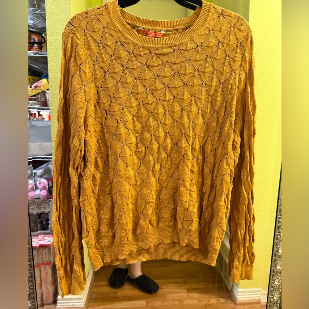 🌻 Modcloth Golden Textured Knit Sweater